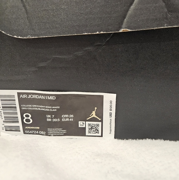 Nike Men's Air Jordan 1 Mid SE Brown Leather Shoe Size w/COA - Size 8 | Euro 41 - Picture 6 of 8